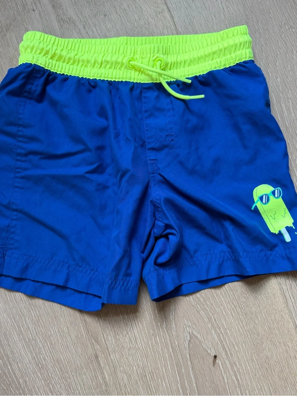 Old Navy Neon Yellow-Green Swim Shorts with Contrast Lining